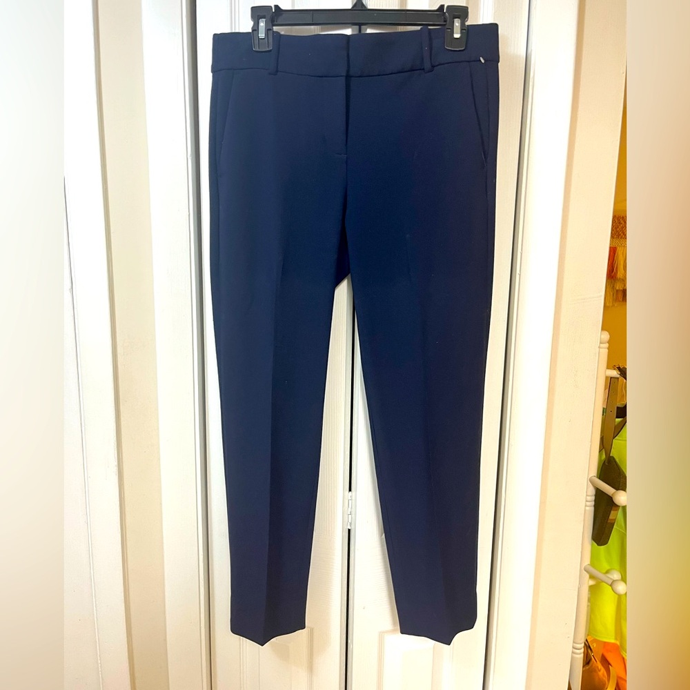 J Crew Cameron Fit Navy Blue Cropped Trousers